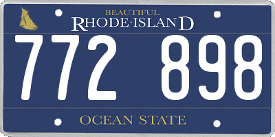 RI license plate 772898