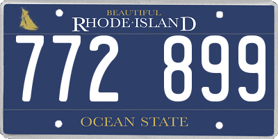 RI license plate 772899