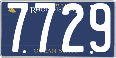 RI license plate 7729