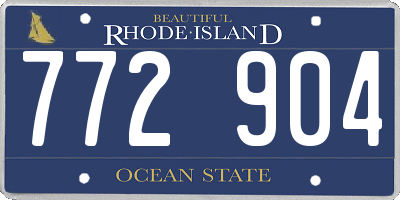 RI license plate 772904