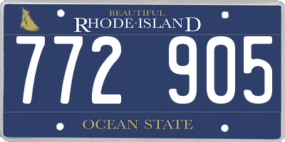 RI license plate 772905
