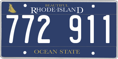 RI license plate 772911