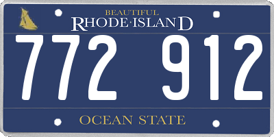 RI license plate 772912