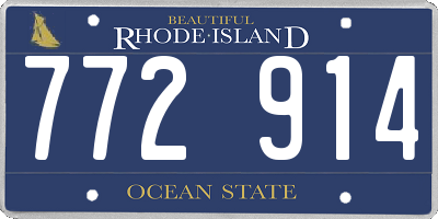 RI license plate 772914