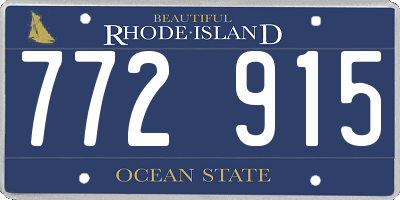 RI license plate 772915