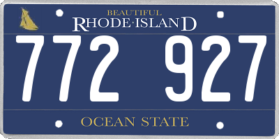 RI license plate 772927
