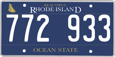 RI license plate 772933