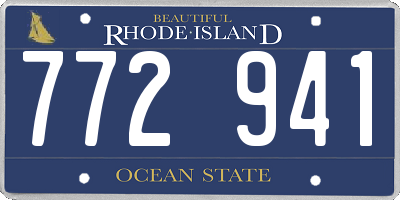 RI license plate 772941