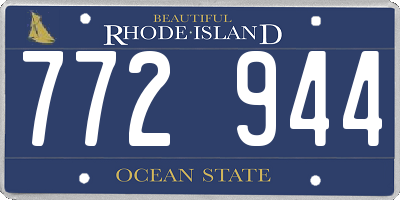 RI license plate 772944
