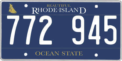 RI license plate 772945