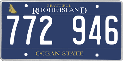RI license plate 772946