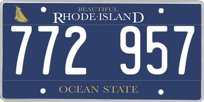 RI license plate 772957