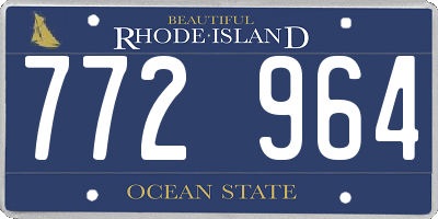 RI license plate 772964