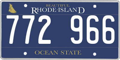 RI license plate 772966