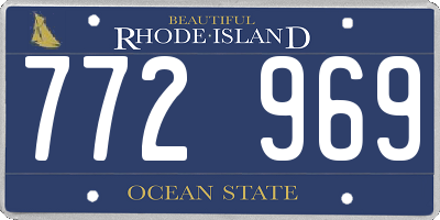 RI license plate 772969