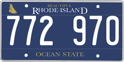 RI license plate 772970