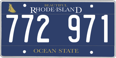 RI license plate 772971