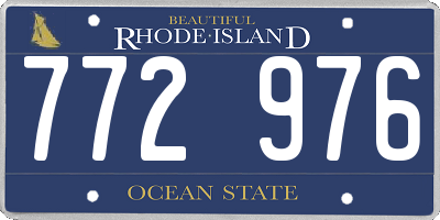 RI license plate 772976
