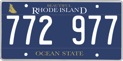 RI license plate 772977