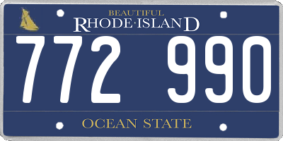 RI license plate 772990
