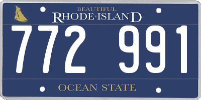 RI license plate 772991