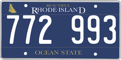 RI license plate 772993