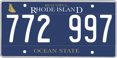 RI license plate 772997
