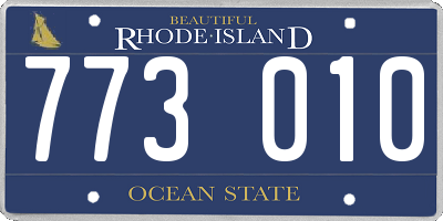 RI license plate 773010
