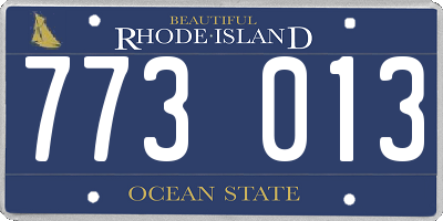 RI license plate 773013