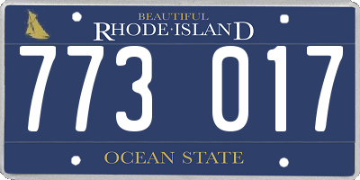 RI license plate 773017