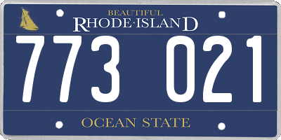 RI license plate 773021