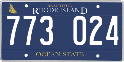 RI license plate 773024