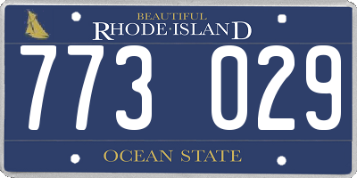RI license plate 773029