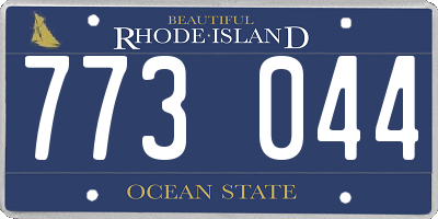 RI license plate 773044