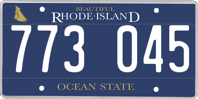 RI license plate 773045