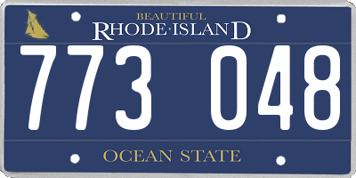 RI license plate 773048