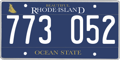 RI license plate 773052