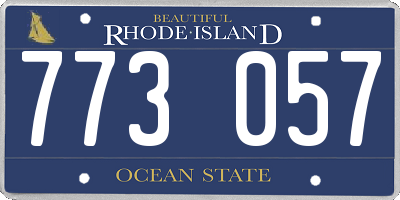 RI license plate 773057