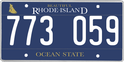 RI license plate 773059