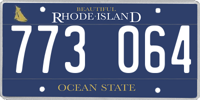 RI license plate 773064