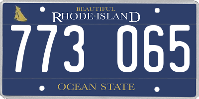 RI license plate 773065