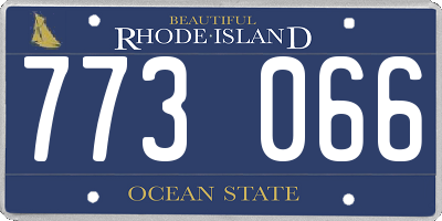 RI license plate 773066