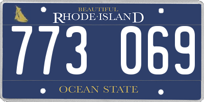 RI license plate 773069