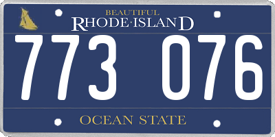 RI license plate 773076