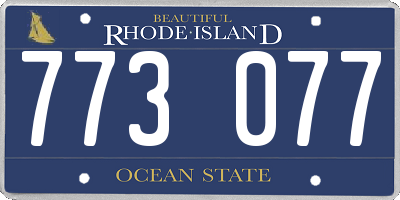 RI license plate 773077