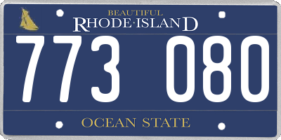 RI license plate 773080