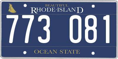 RI license plate 773081
