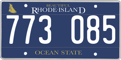 RI license plate 773085