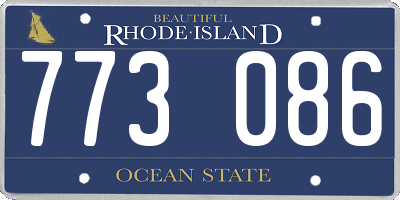 RI license plate 773086