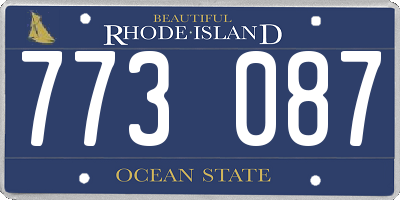 RI license plate 773087